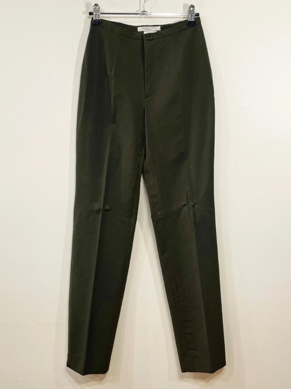 EUC Vintage Stretch Cigarette Trouser Olive Green tag 2, 00 fit